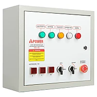 Бензиновый генератор A-iPower A13000EAX в тихом зимнем кожухе 1600 RAL 7024 + блок автозапуска A-iPower 230В/400В 100А 8 ПИН